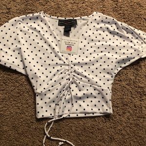 Polka dot crop top